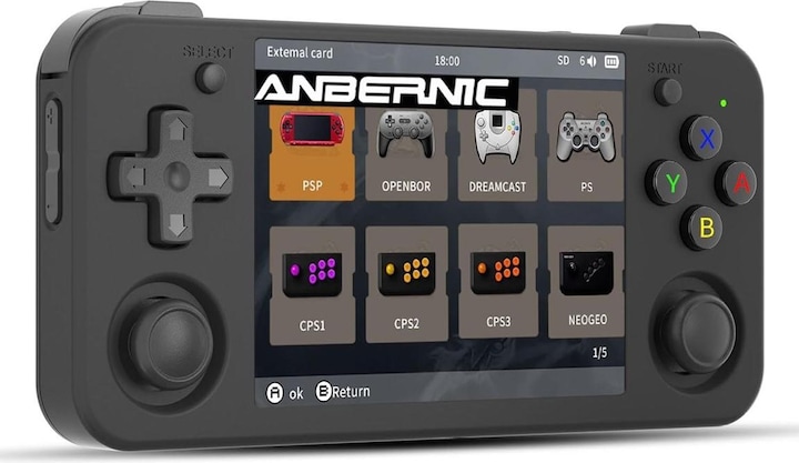 Immagine prodotto Anbernic Console portatile per giochi retrò RG35XX H Nero