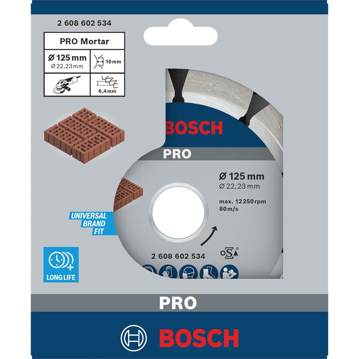 Produktbild Bosch Professional Zubehör PRO Mortar Diamanttrennscheibe, 125 x 22,23 mm