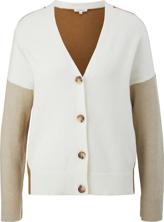 Produktbild s.Oliver Strickjacke Strickjacke in Colour Blocking-Optik (44)