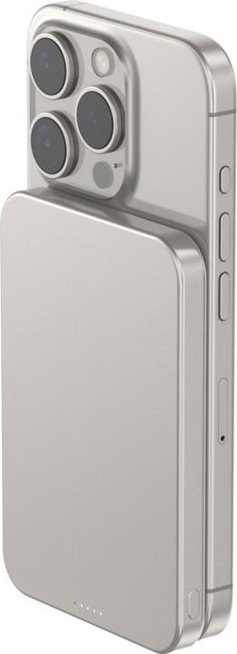 Produktbild Beline Mini Powerbank Cellline MagSafe 5000mAh Qi2 15W CL-MBP-02 gray / titanium Magnetic wireless mini pow (5000 mAh, 15 W, 15 Wh)