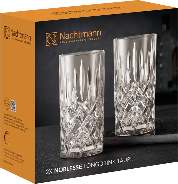 Produktbild Nachtmann Noblesse Longdrink Taupe Set 2tlg (3.95 dl, 2 x, Longdrinkgläser)