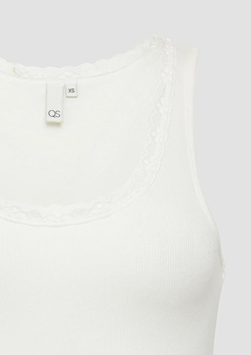 Image du produit S.Oliver T-Shirt Ripptop mit Spitze am Ausschitt (L)