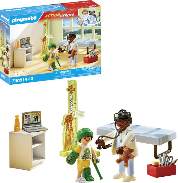 Produktbild Playmobil Kinderarzt mit Teddybär (71619, Playmobil Action Heroes)
