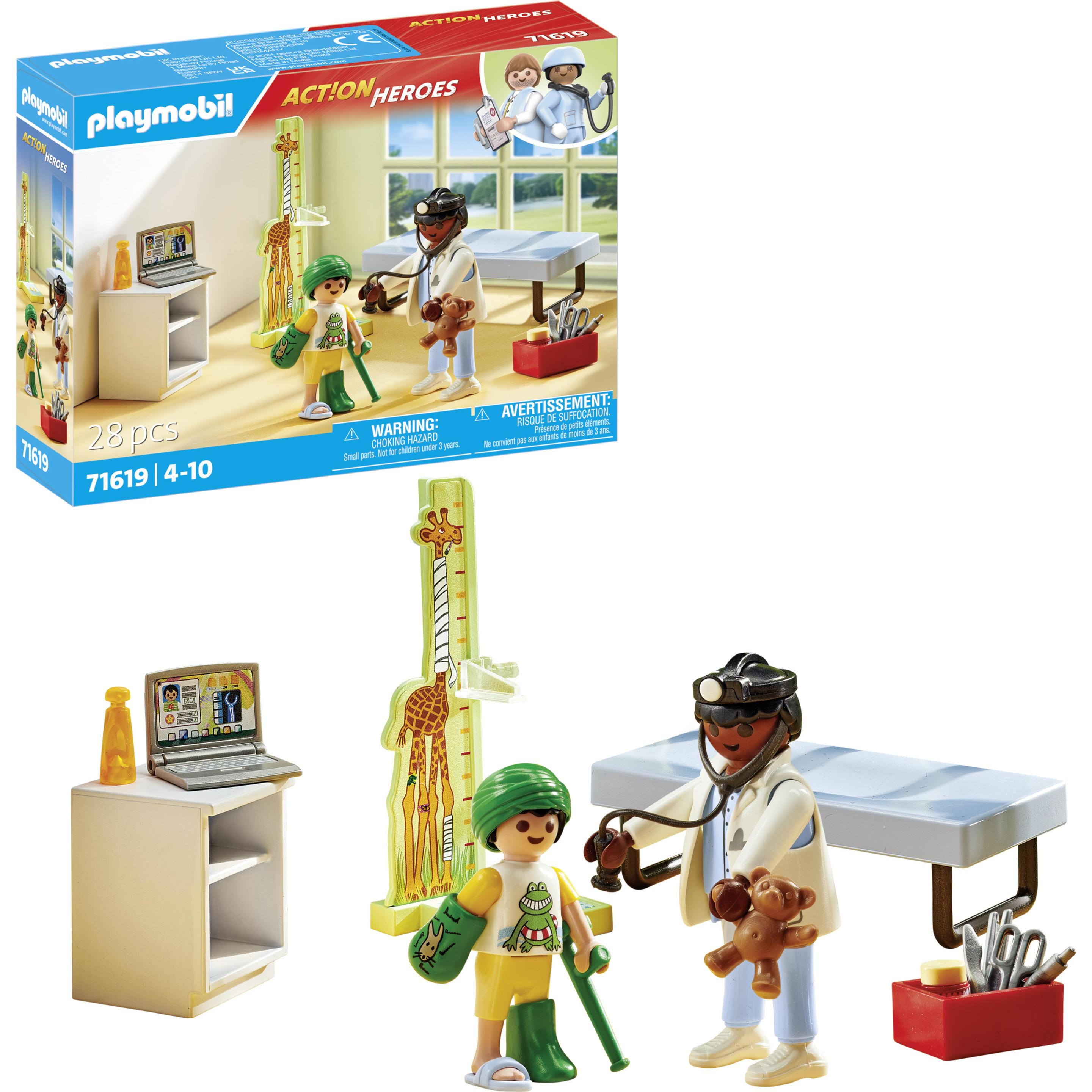 Thumbnail - Playmobil Kinderarzt mit Teddybär (71619, Playmobil Action Heroes)