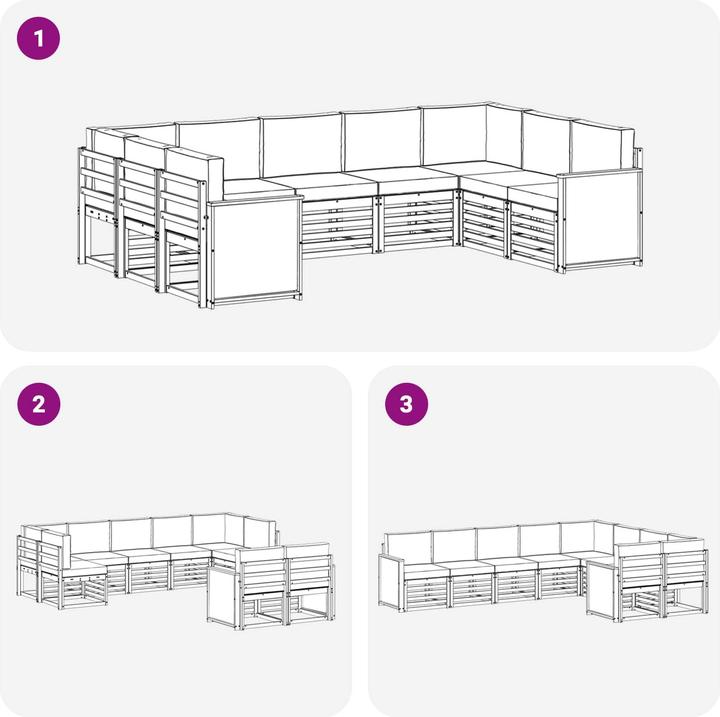 Produktbild vidaXL Outdoor-Sofa