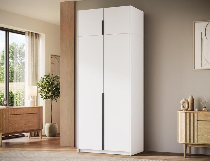 Produktbild ADRK Furniture Bregma II Drehtürenschrank mit Aufsatz (100 x 58 x 250 cm)