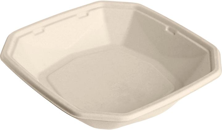Produktbild Duni Octabagasse Schale 1000 ml - coated Braun Bagasse PBAT/PLA-coated 224x224x42 (50 x)