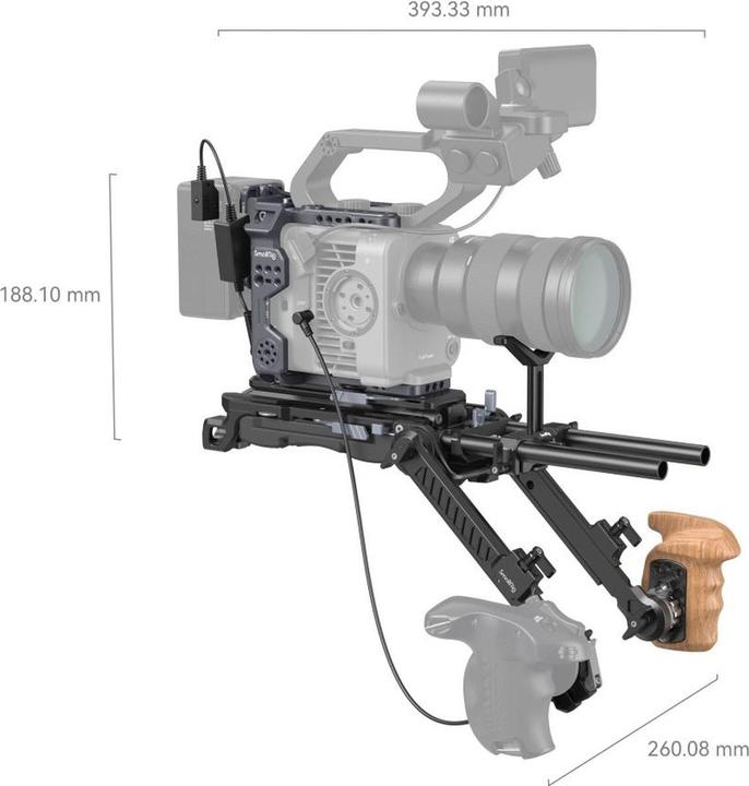Immagine prodotto SmallRig 4125 Kit di rig a spalla per Sony FX6 (Accessori per gabbie)