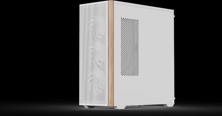 Image du produit AeroCool D501A-G-WT-v2 (blanc/bois) (ATX)