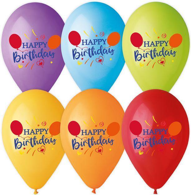 Produktbild Karaloon Ballons Happy Birthday 6 Stück (6x)