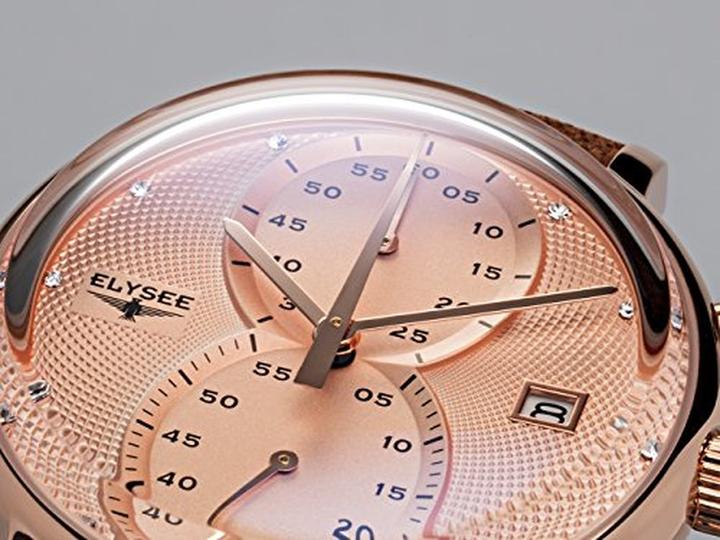 Actual product image Elysee Minos Lady Chronograph with Suede Strap