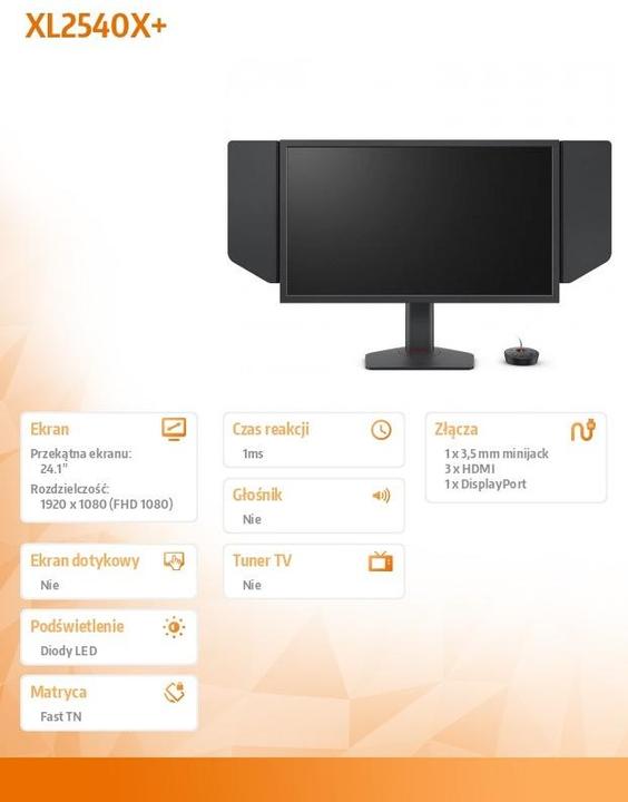 Produktbild BenQ Zowie XL2540X+ (1920 x 1080 Pixel, 24.10")