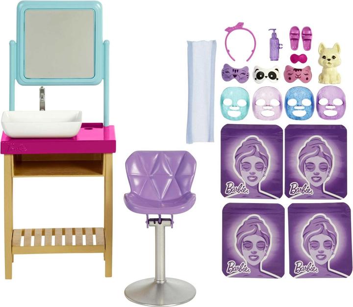 Barbie Sparkle Mask Spa Day Playset, Doll & Accessories