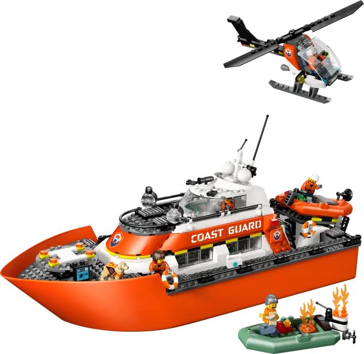 Image du produit LEGO Rettungsboot der Küstenwache mit Hubschrauber (60504, LEGO City)