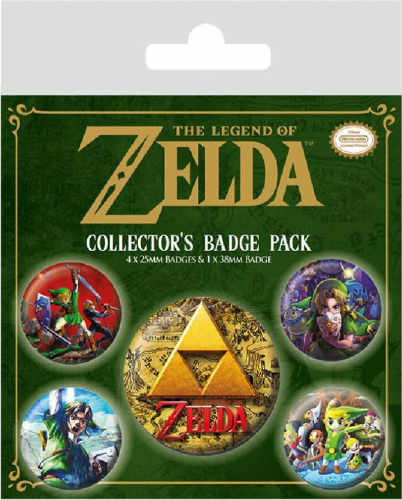 Produktbild Pyramid ZELDA - Pack 5 Badges - The Legend of Zelda CLASSIC