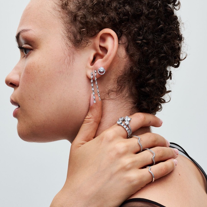 Produktbild Pandora Glitzernder Überlappender Band-Ring (56, 925 Silber)