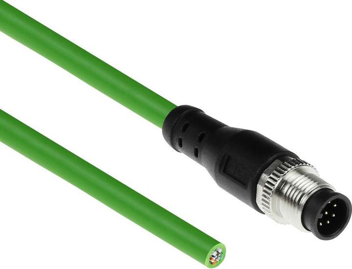 Produktbild ACT Industrial 3.00 meters Sensor cable M12A 8-pin male to open end, Ultraflex TPE cable, shielded