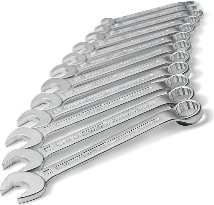 Image du produit HAZET Jeu de clés mixtes 603/17N ∙ Profil à 12 pans extérieurs ∙ 7 - 27 ∙ Nombre d'outils : 17 (7 mm, 8 mm, 9 mm, 10 mm, 11 mm, 12 mm, 13 mm, 14 mm, 15 mm, 16 mm, 17 mm, 18 mm, 19 mm, 21 mm, 22 mm, 24 mm, 27 mm)