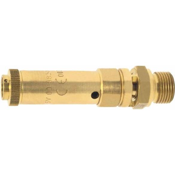 Elmag, Accessori per utensili pneumatici, - Sicherheitsventil 16 bar, AG 3/8" Messing