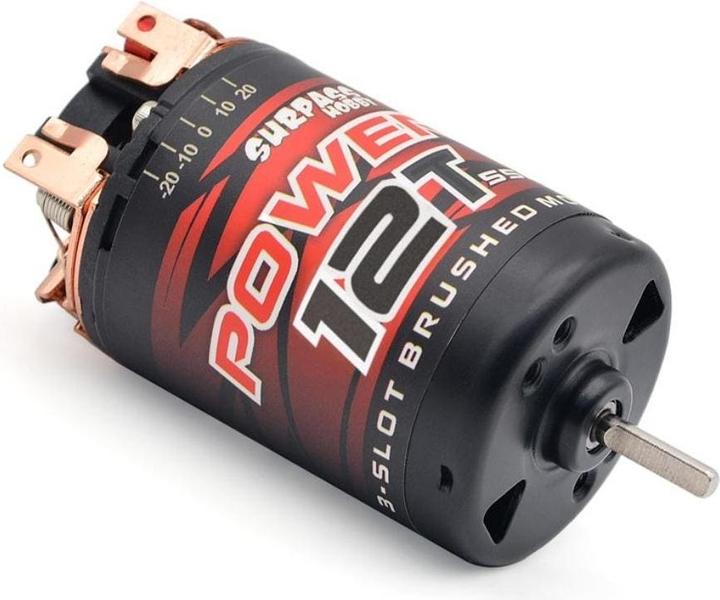 Surpass Hobby Moteur Brushed 550 12T, 3 slots, 26000 rpm