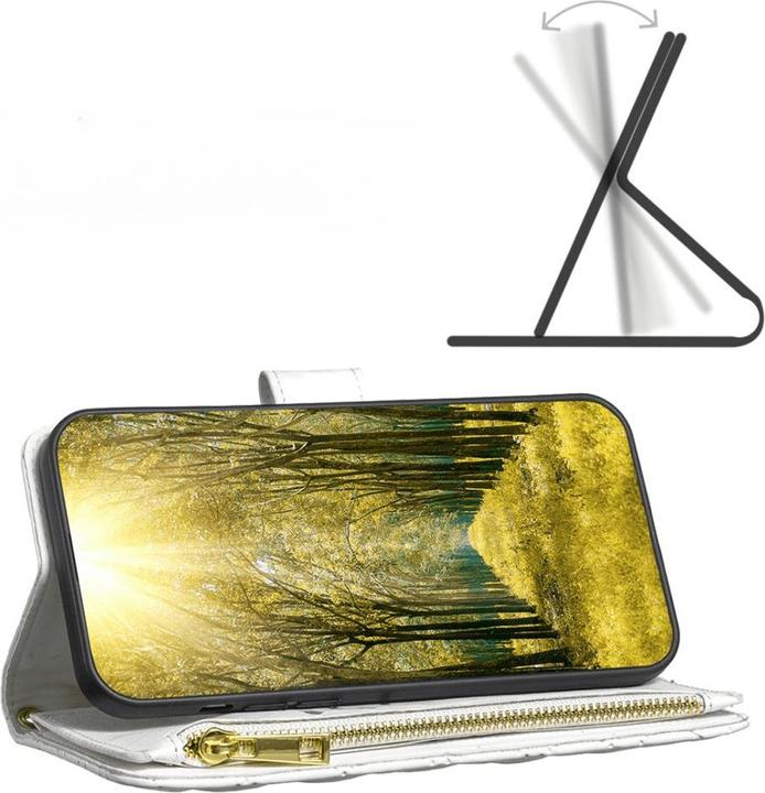 Produktbild Binfen Color Xiaomi Redmi 12C - BINFEN Brieftaschen Hülle weiss (Xiaomi Redmi 12C)