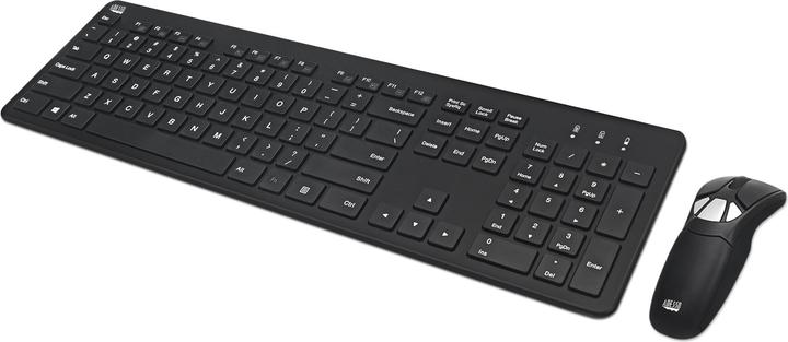 Produktbild Adesso Air Mouse Go Plus With Full Size Keyboard (US, Kabellos)