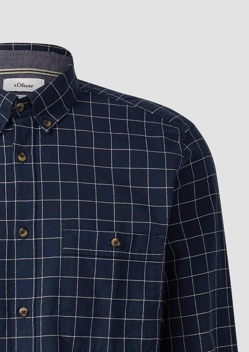 Immagine prodotto s.Oliver Hemd Regular Fit: Karo-Hemd aus Baumwolle mit Button-Down-Kragen (M)