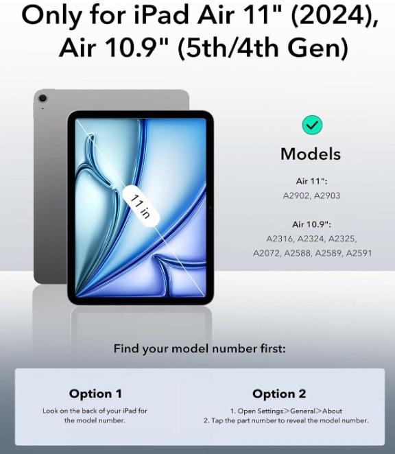 Image du produit ESR Rebound Hybrid (iPad Air 11 2024 (M2), IPad Air 10.9 (2020), iPad Air 10.9 (2022))