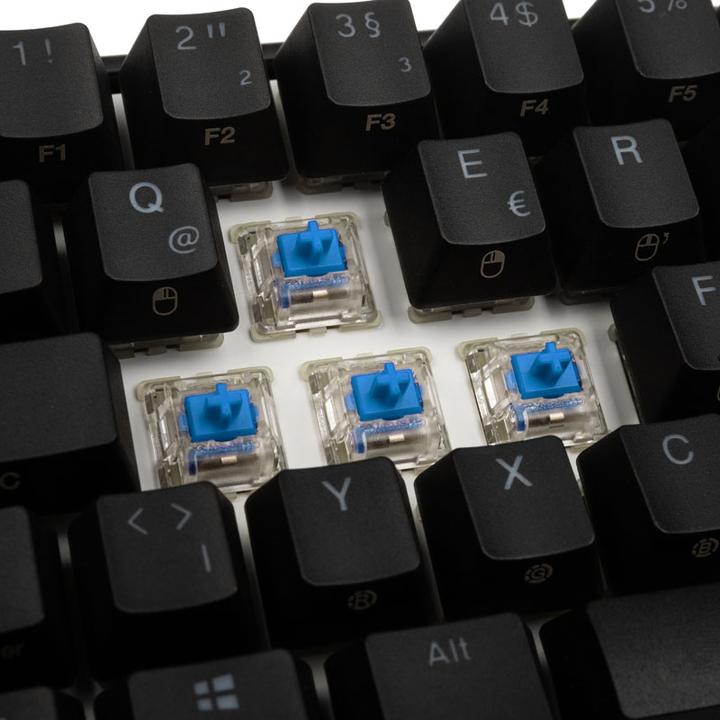 Produktbild Ducky Mechanische Tastatur Mecha Mini, PBT, MX Blue, RGB, DE-Layout (DE, Kabelgebunden)