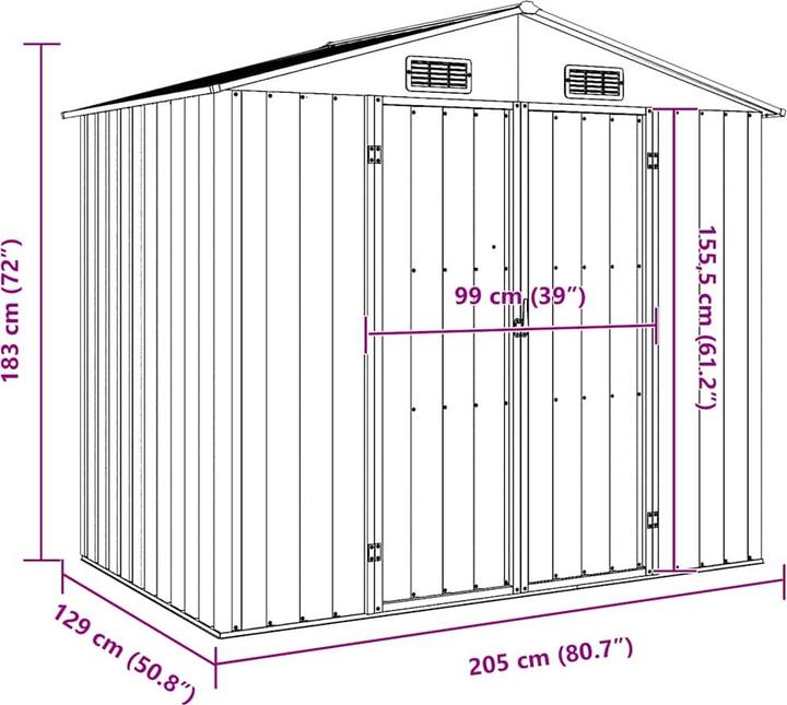 Produktbild vidaXL Gerätehaus