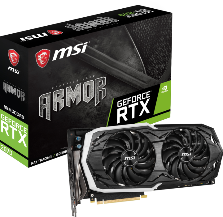 Image du produit MSI GeForce RTX 2070 ARMOR 8G (8 Go)