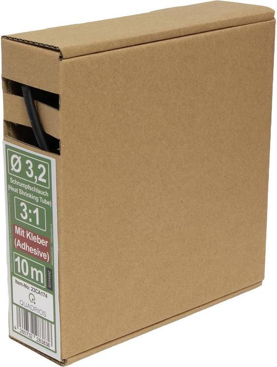Actual product image Quadrios 23CA174 Heat shrink tubing with adhesive black Shrink ratio:3:1 10 m (1 x)