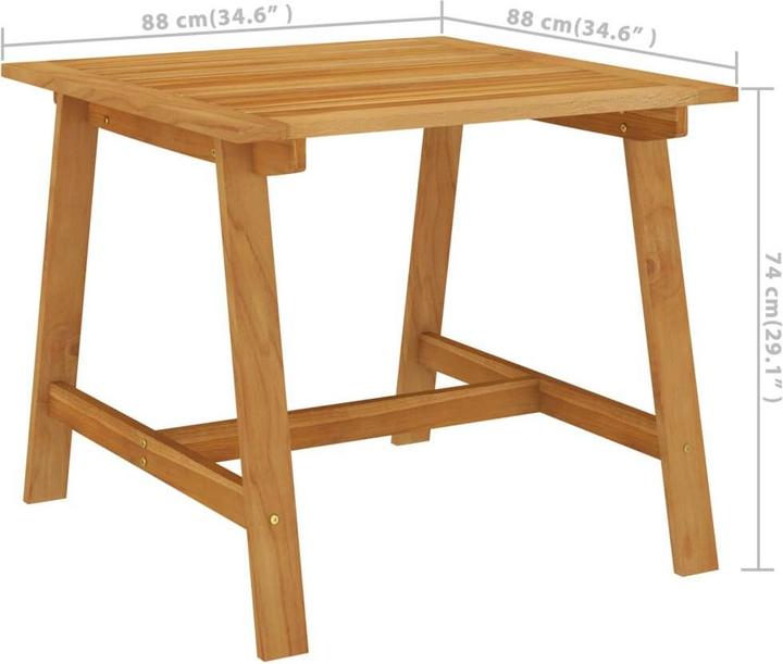 Produktbild vidaXL Garten-Essgruppe (88 x 88 x 74 cm)