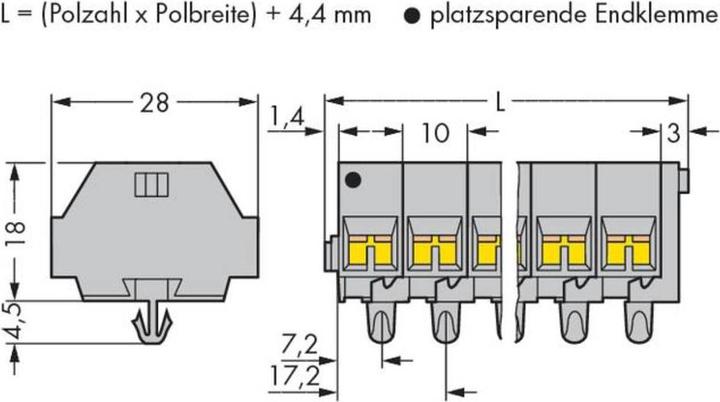 Image du produit Wago Bornier à 4 fils