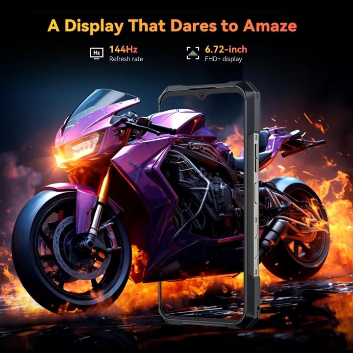 Immagine prodotto Cubot Smartphone mit 6,72 Zoll FHD+ 144Hz, 48GB RAM, 256GB ROM, 100MP Kamera, 10200mAh Akku, Android 14 (256 GB, Nero, 6.72", Doppia SIM, 5G)