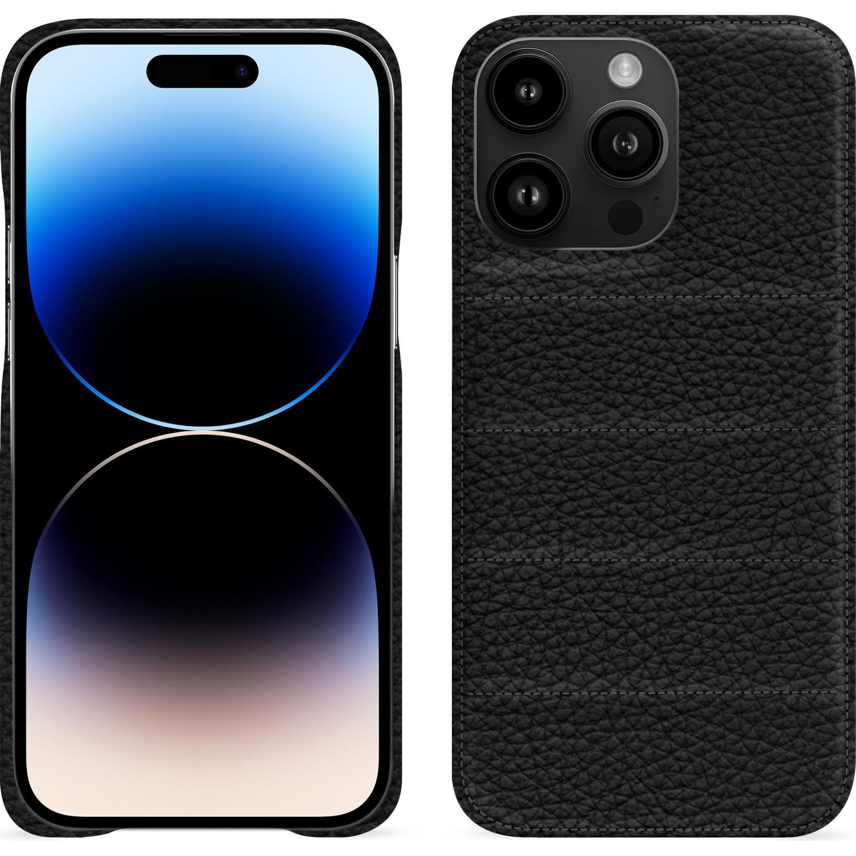 Noreve Lederschutzhülle (Apple iPhone 15 Pro Max), Smartphone Hülle, Schwarz