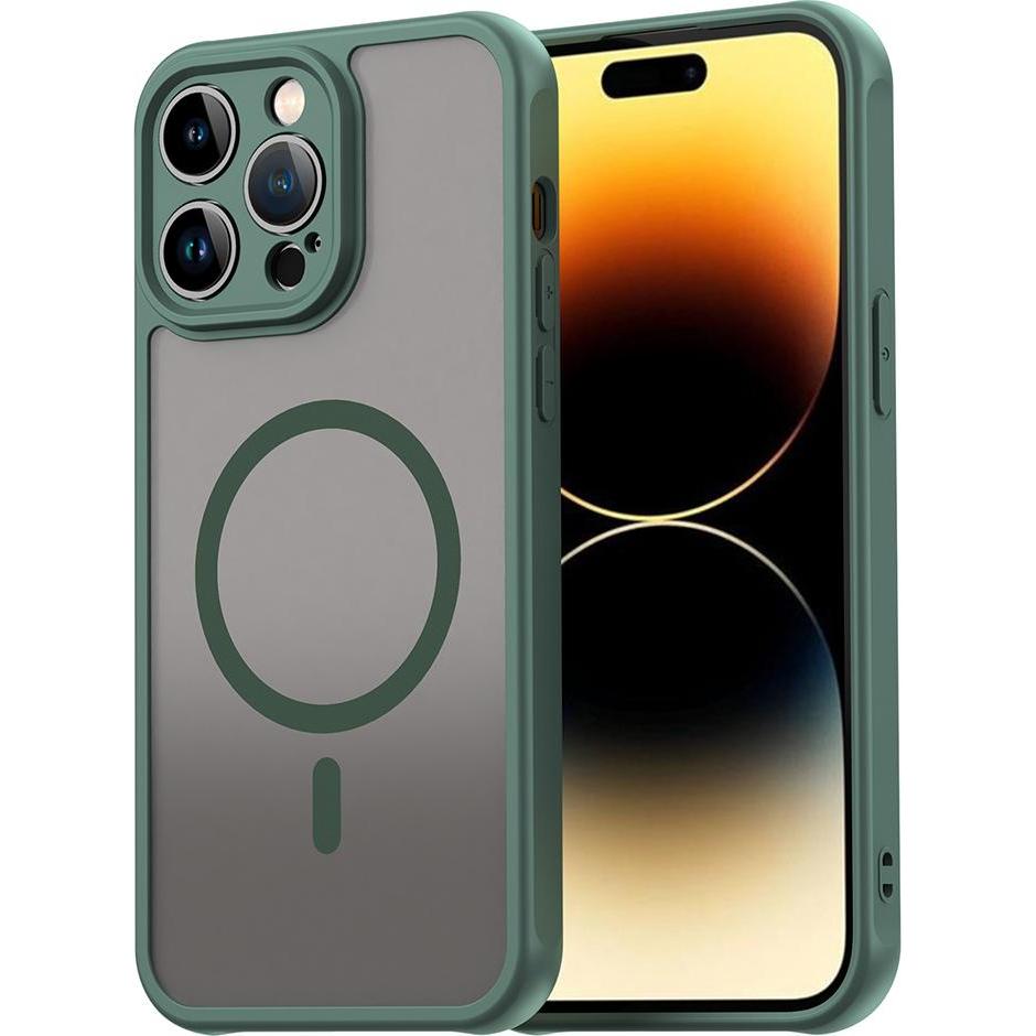 Techsuit - HaloFrost II MagSafe - iPhone 14 Pro - Green (Apple iPhone 14 Pro), Cover smartphone, Verde