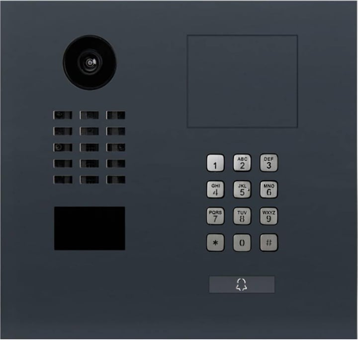 Actual product image Doorbird D2101KH IP video door intercom LAN outdoor unit stainless steel, RAL 7016 (silk matt) (Wi-Fi)