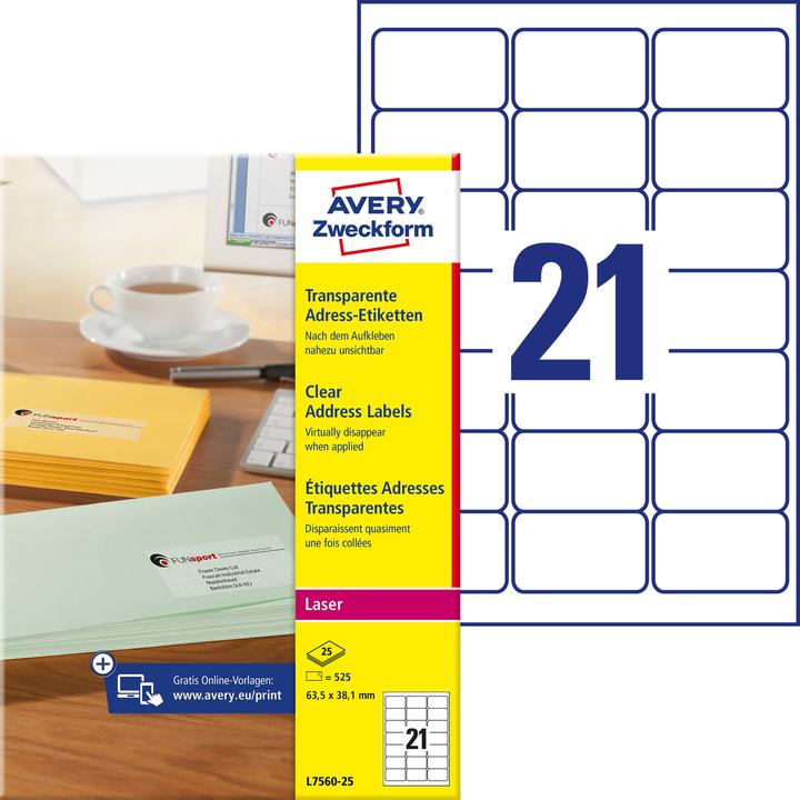 Image du produit Avery étiquettes d'adresse