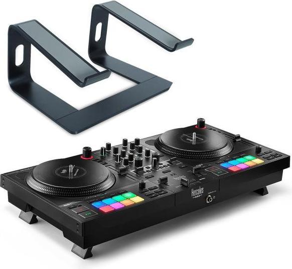 Hercules DJ Control Inpulse T-7 mit Laptopständer BK