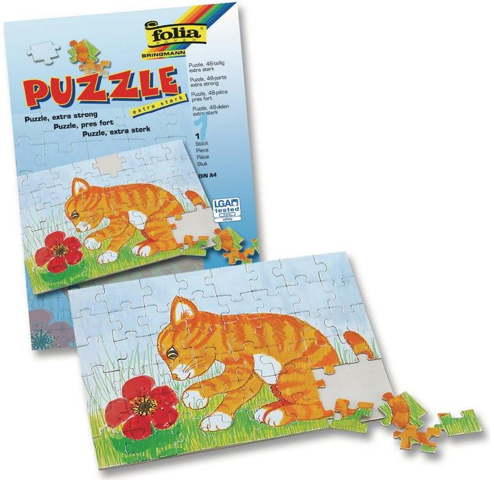Produktbild Folia Papp Puzzle A4 (48 Teile)