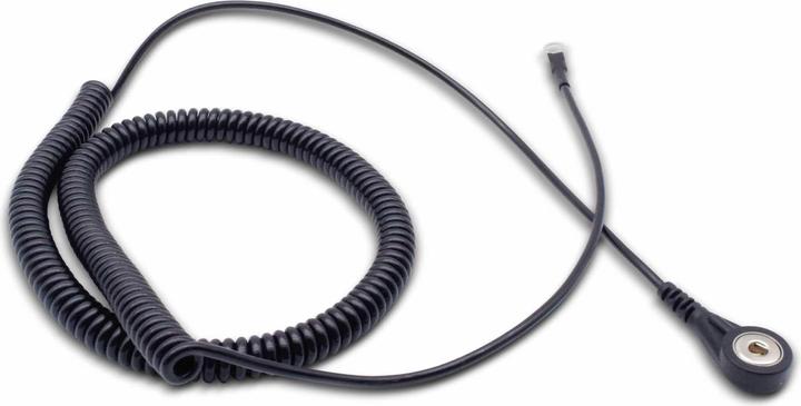 Actual product image Quadrios ESD earthing cable 3.60 m push button 4 mm, ring terminal connection