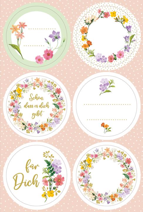 Produktbild Braun + Company Sticker gross "Sophies Garden" 4er