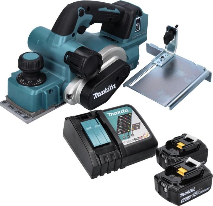 Actual product image Makita DKP 181 RT Battery planer rebate 82 mm 18 V Brushless + 2x battery 5.0 Ah + charger