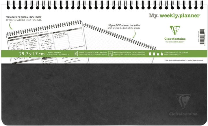Actual product image Clairefontaine Weekly planner Age Bag My Weekly Black