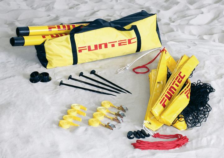 Funtec Beachvolleyball-Anlage BEACH CHAMP, Gelb, 9,5 m, 13 kg