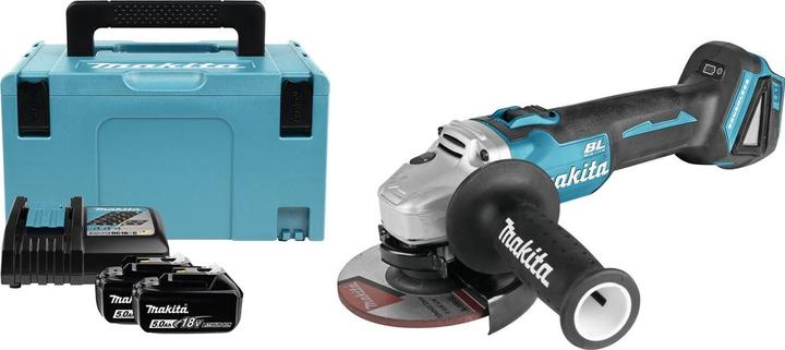 Actual product image Makita DGA504RTJ, 2 batteries (125 mm)
