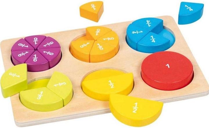 Immagine prodotto Goki Gioco di apprendimento delle frazioni (Inglese, Italiano, Tedesco, Francese)