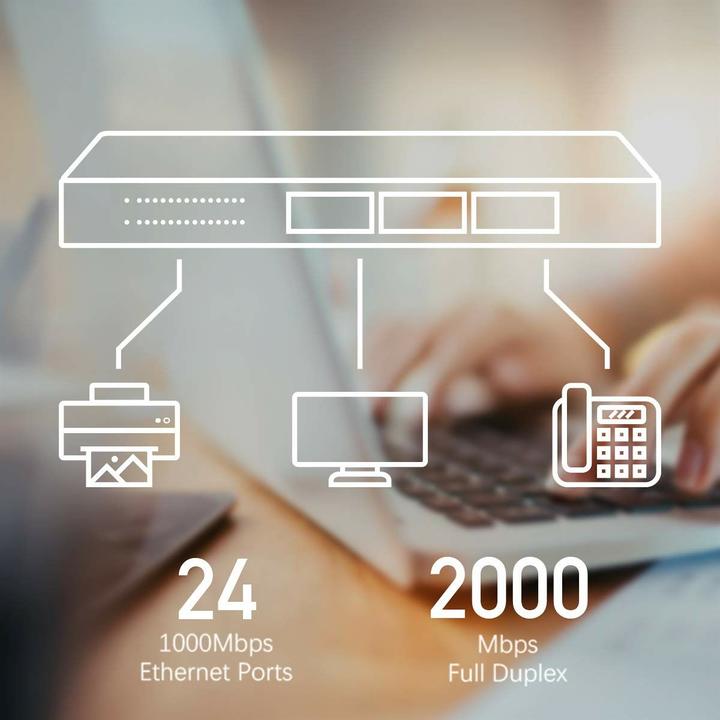 Actual product image Cudy GS1024 network switch Gigabit Ethernet (10/100/1000) Black (24 ports)