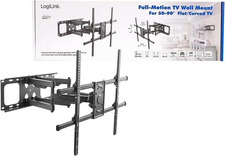 Produktbild LogiLink Monitorhalterung neigbar schwenkbar 50–90 Zoll (127cm - 229cm) max 75 Kg max Versa 600 x 800 BP0152 (Wand, 75 kg, 50" - 90")